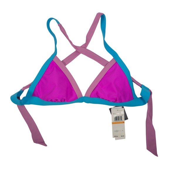 Salt + Cove Other - Salt + Cove Orchid Multi Color Block Triangle Bikini Top Swim NWT Size S